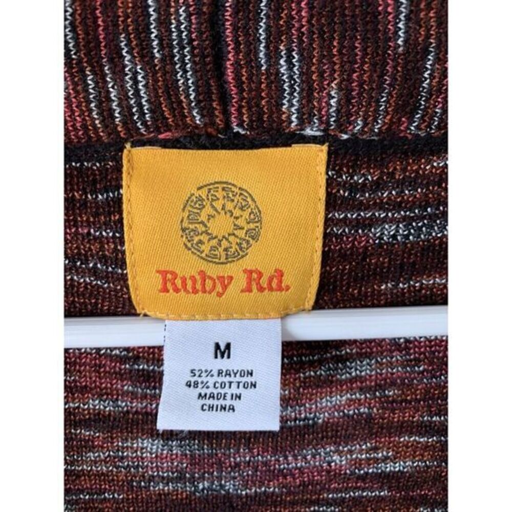 Ruby Rd.‎ Medium Women's Cardigan Sweater With Fringe - Picture 6 of 6